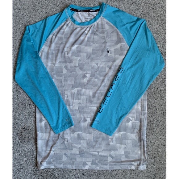 Spyder Surf-Sand-Sun Men's Long Sleeve Rash Guard Shirt Wicking UPF30+ SMALL - Picture 1 of 9